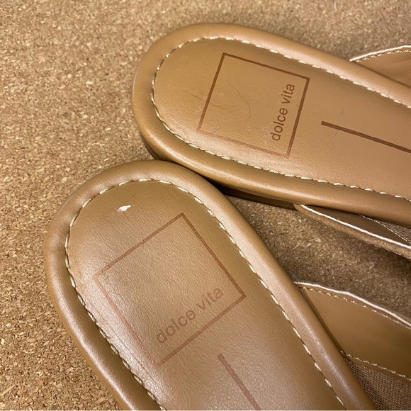 Dolce Vita Santel Taupe Leather Flats Size 7 - Picture 7 of 13